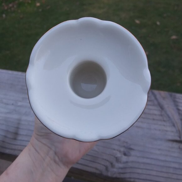 Lenox Winter Greetings Cardinal theme pierced taper candle holder - Picture 14 of 16